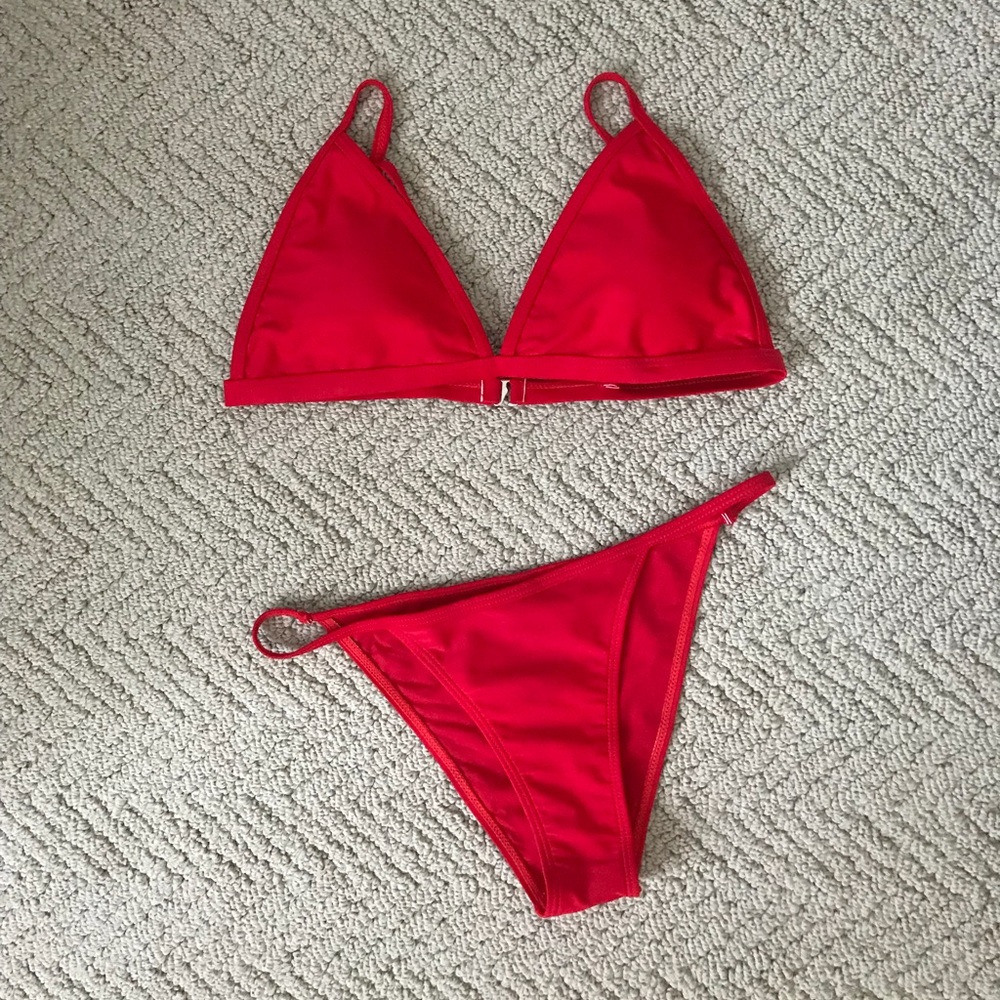 Red bathing suit
